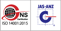 ISO14001:2015環境マネジメントシステム認証ロゴ